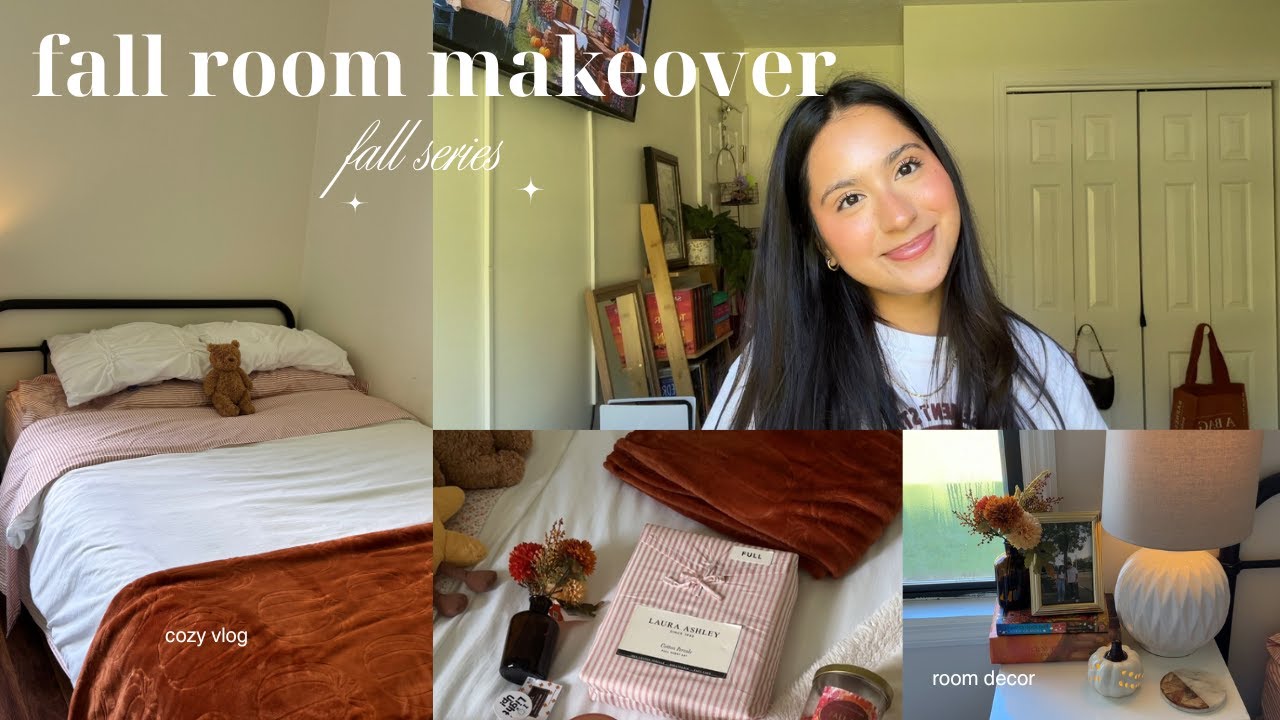 cozy fall room makeover 🍂🧸🕯| fall series