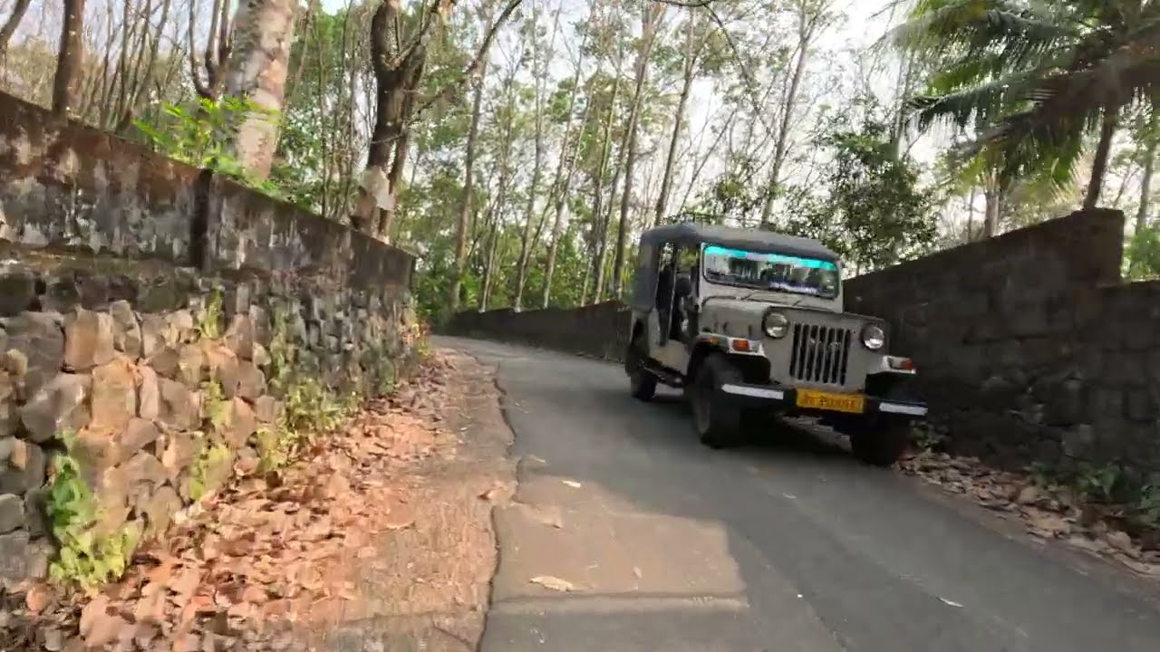 Scenic Village Bike Ride 🔥 Kottayam, Kerala, India 🔥 Teekoy - Poonjar Shortcut Rd 🔥 4K 60 FPS