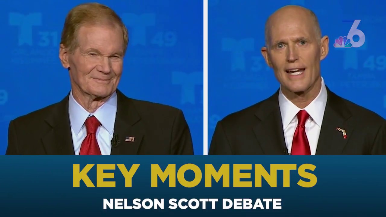 Bill Nelson, Rick Scott Square Off in First Florida Senate Debate | NBC 6