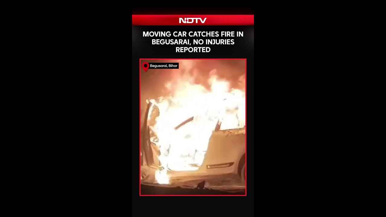Bihar News | Moving Car Catches Fire In Begusarai, No Injuries Reported