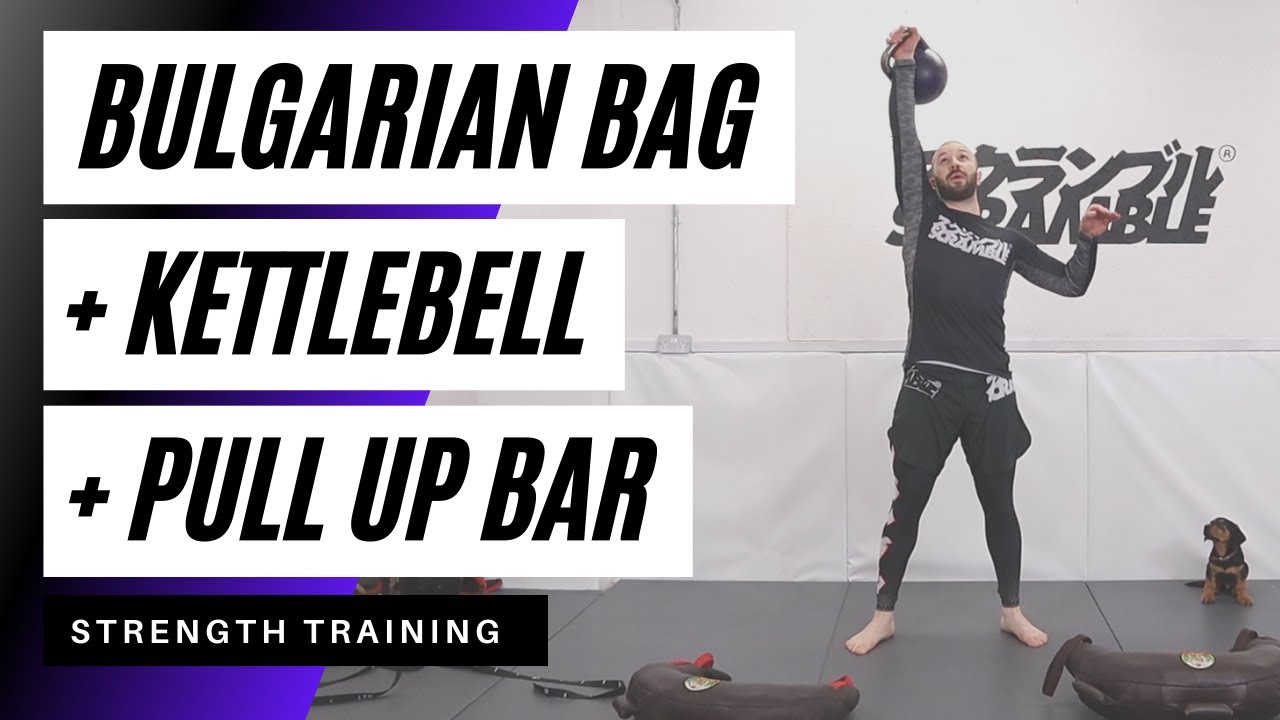 Bulgarian Bag + Kettlebell + Pull Up Bag / Rings Strength Workout