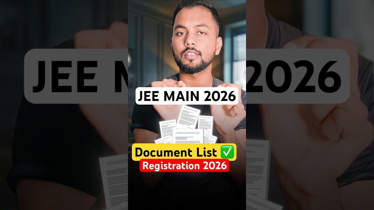 Urgent Dont Miss📌|JEE Main 2026 Registration Document Out✅|Document Required For Jee Main 2026