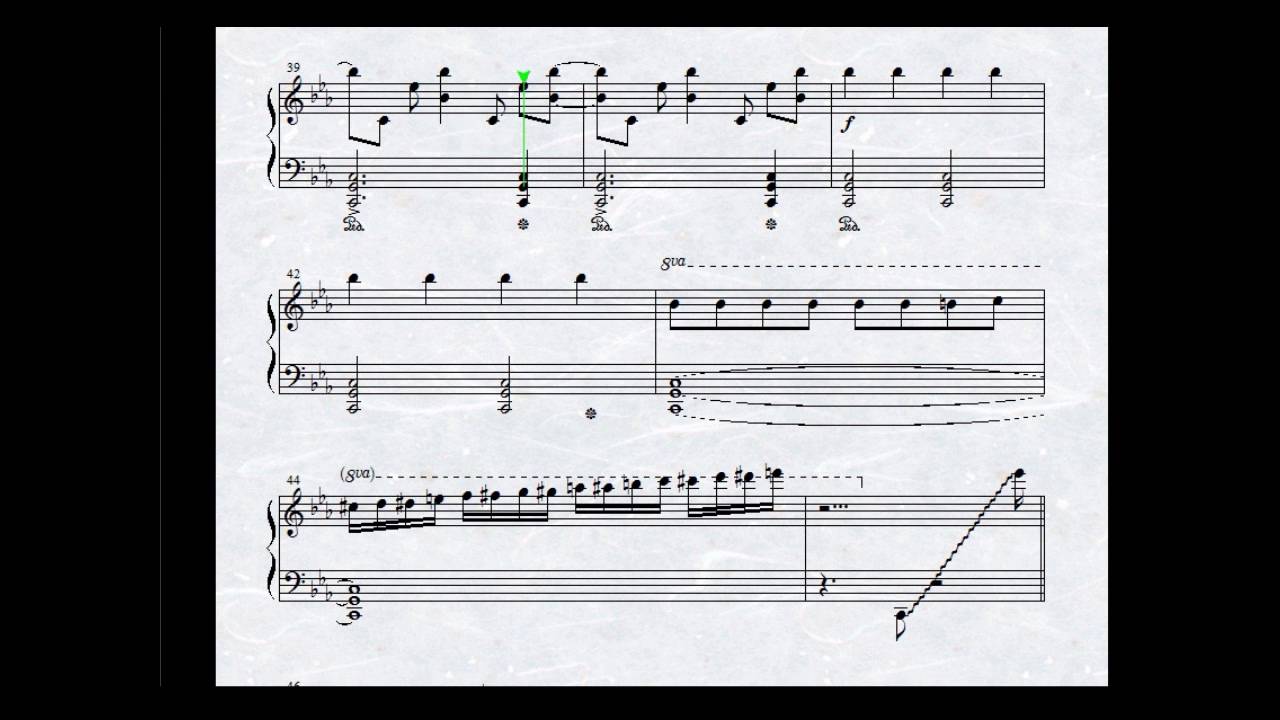 ピアノ楽譜で Evans (jubeat) Piano Score