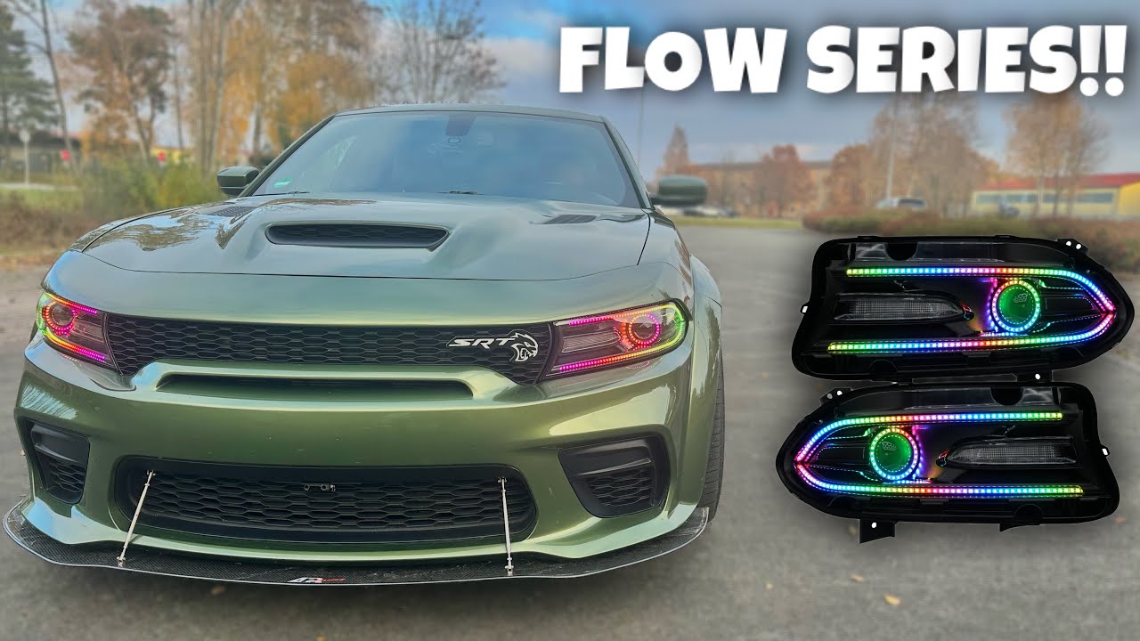 ФАРЫ СЕРИИ RGBHALOKIT FLOW УСТАНОВЛЕНЫ НА МОЙ CHARGER HELLCAT