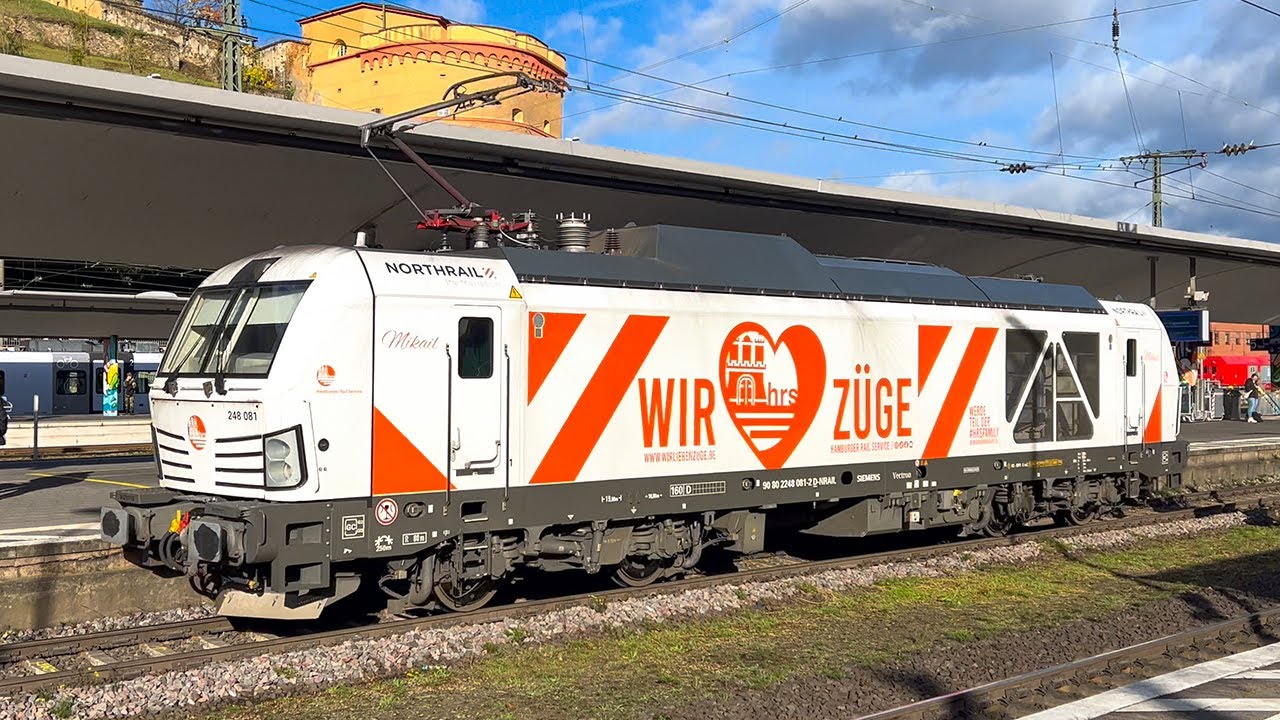 Zwischen ☀️Sonne, ☁️Wolken und 💨Wind: 248-Lokzug-Parade, Güterzüge & Reiseverkehr in Koblenz Hbf 🇩🇪