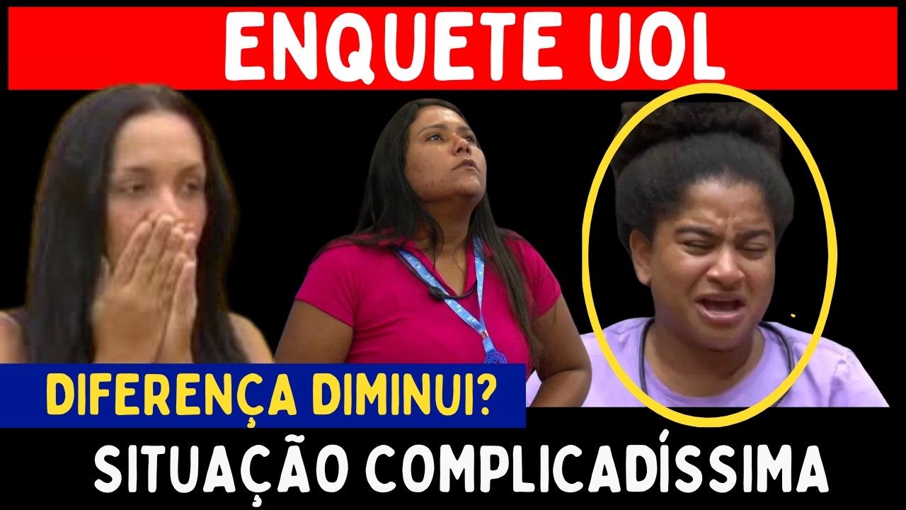 BBB 26: ENQUETE UOL JÁ MOSTRA 100% A ELIMINADA DO BBB DE HOJE? QUEM SAI: CHAINY,MAXIANE OU MILENA?