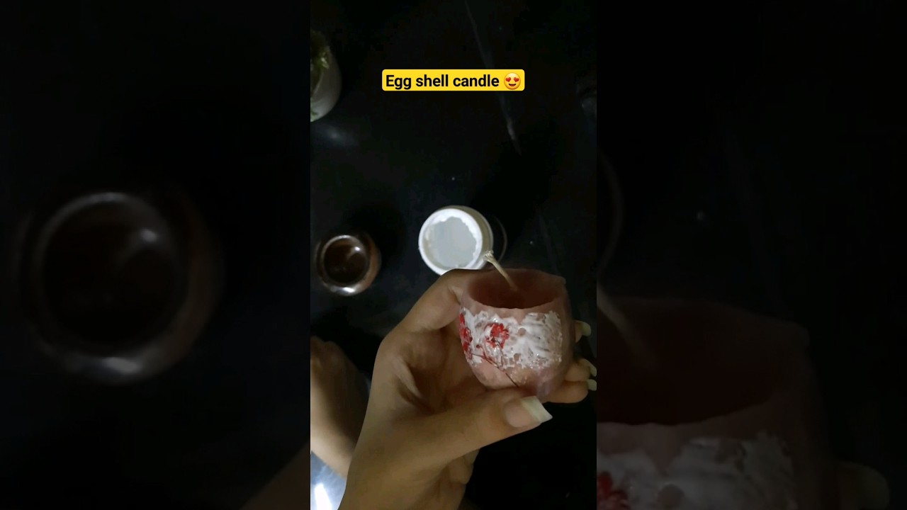 egg shell candle diy #shorts #youtubeshorts  #diy #candle