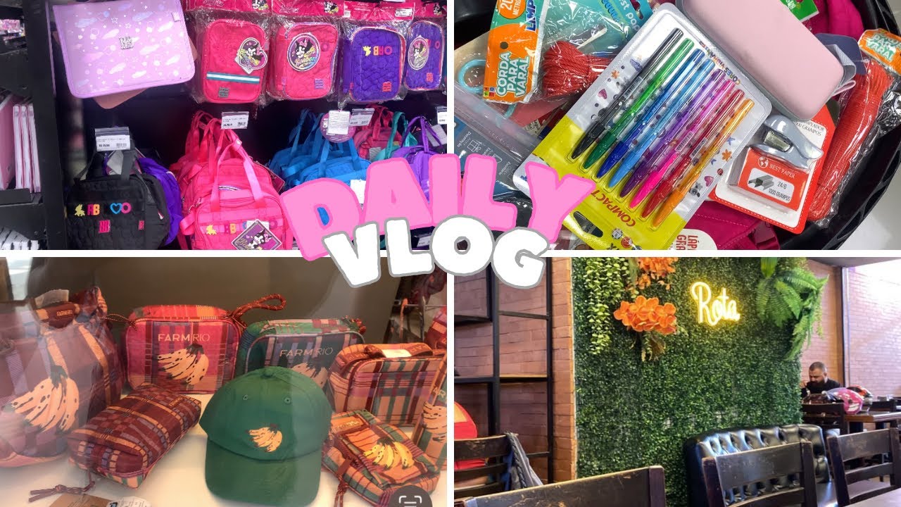 📚 VLOG : comprando meu material escolar!
