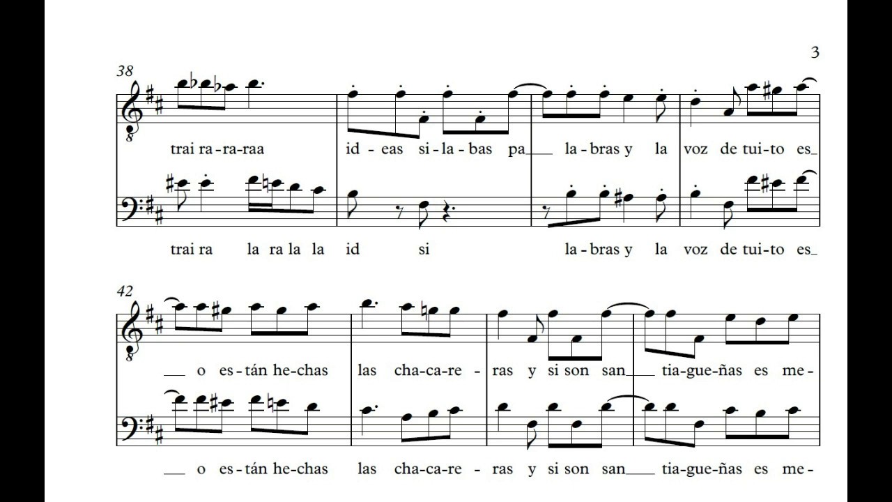 Chacarerita Mchiporodoble - Transcripci&oacute;n en Sibelius por Fernando J. Aguirre (Letra + Partitura)