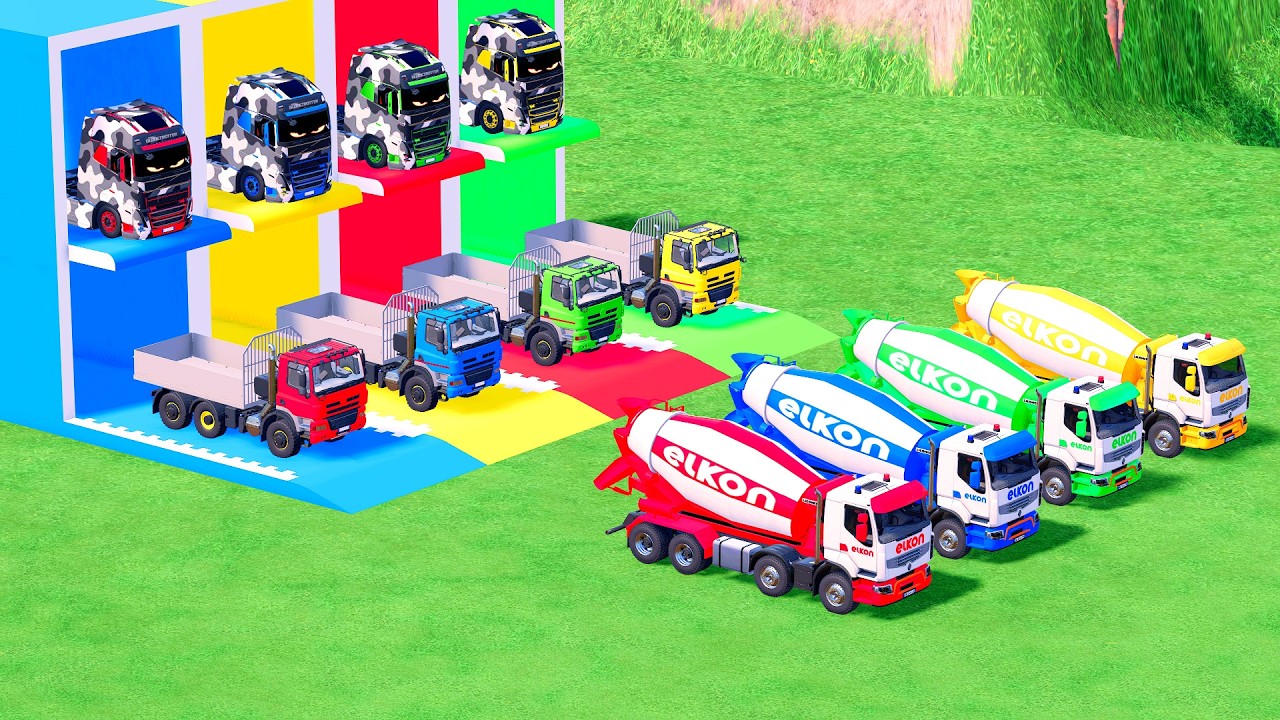 Гараж с красками - ВСЕ БЕТОНОСМЕСИТЕЛИ С ДВОЙНЫМИ ПЛАТФОРМАМИ, DAF, MACK, IVECO - FS22
