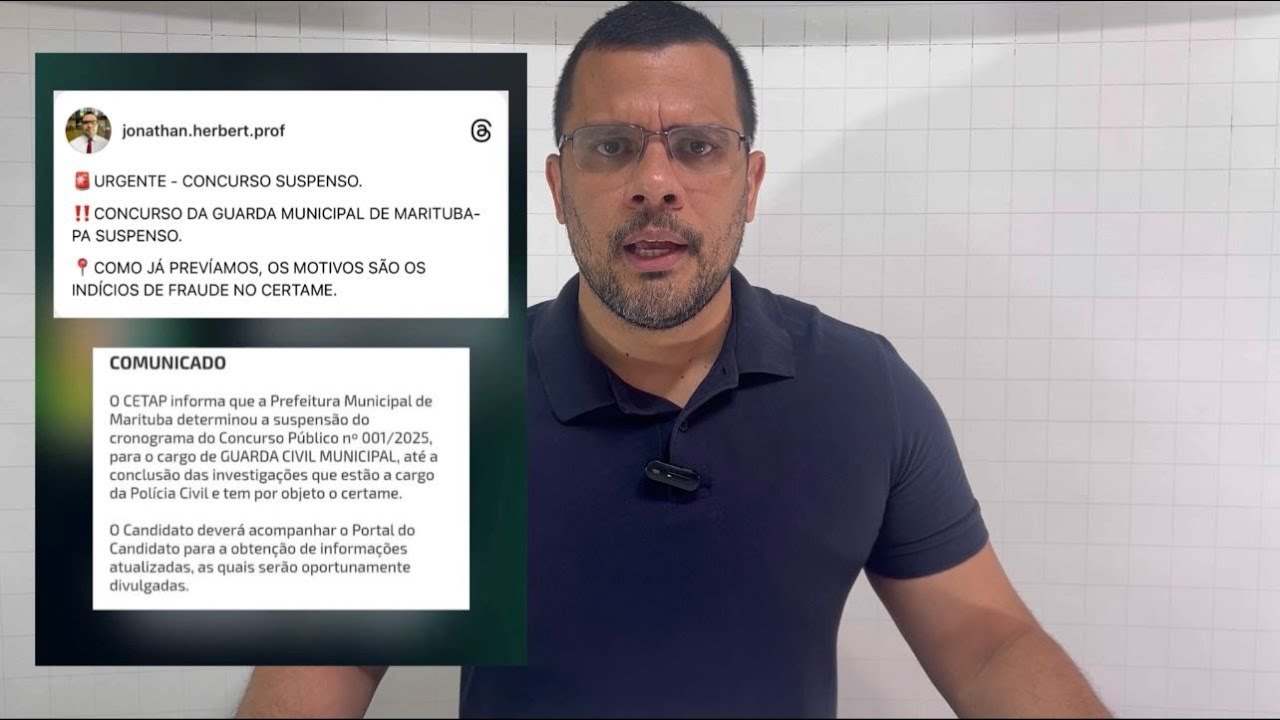 CONCURSO DA GUARDA MUNICIPAL DE MARITUBA-PA SUSPENSO | O CONCURSO SERÁ ANULADO ?