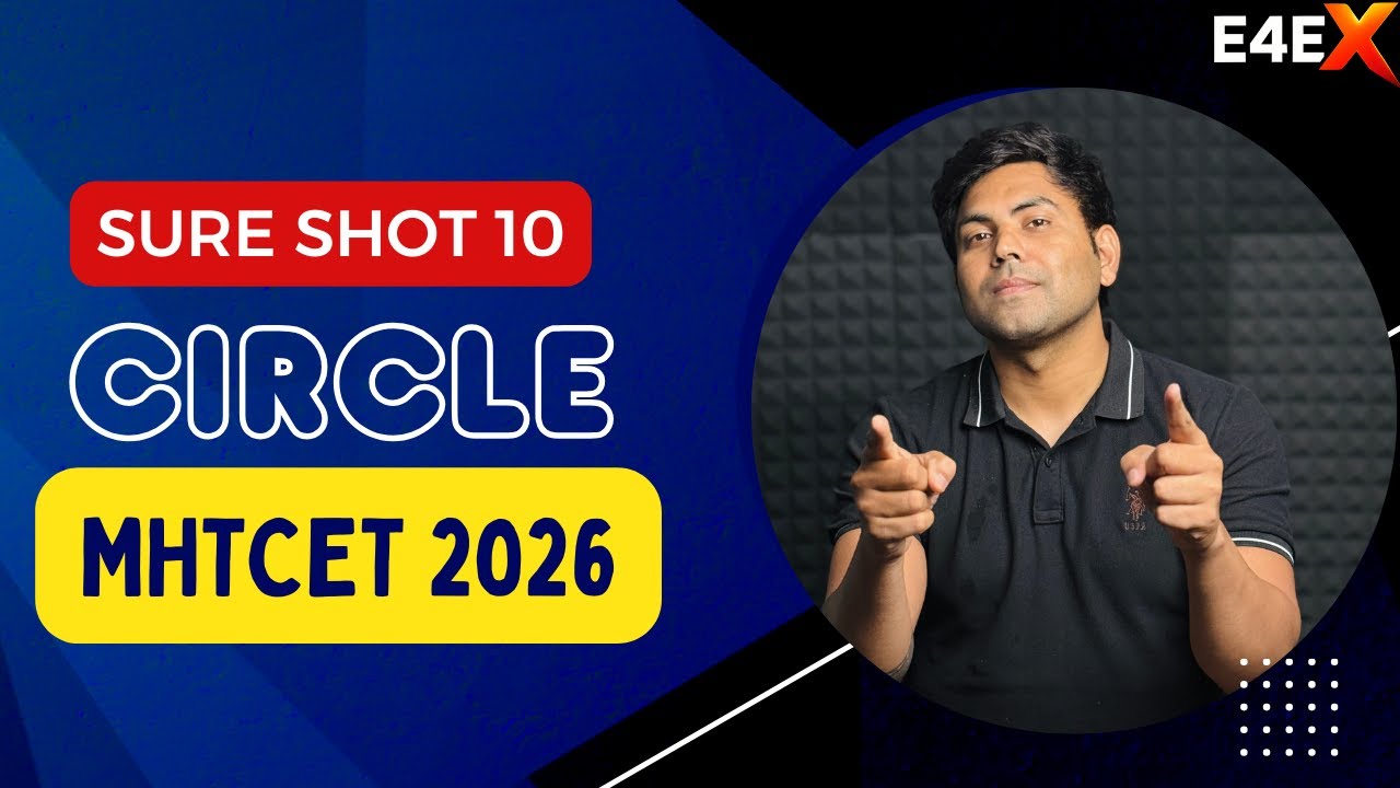 Top 10 Circle Questions for MHT-CET 2026 | Most Repeated | Score 99% in MHTCET