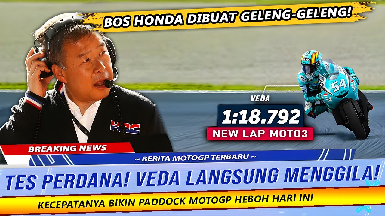 PADDOCK MOTO3 HEBOH‼️VEDA EGA PRATAMA TUNJUKAN SKILL GIL4NYA DI TES MOTO3 SPANYOL HARI INI MANTAP!