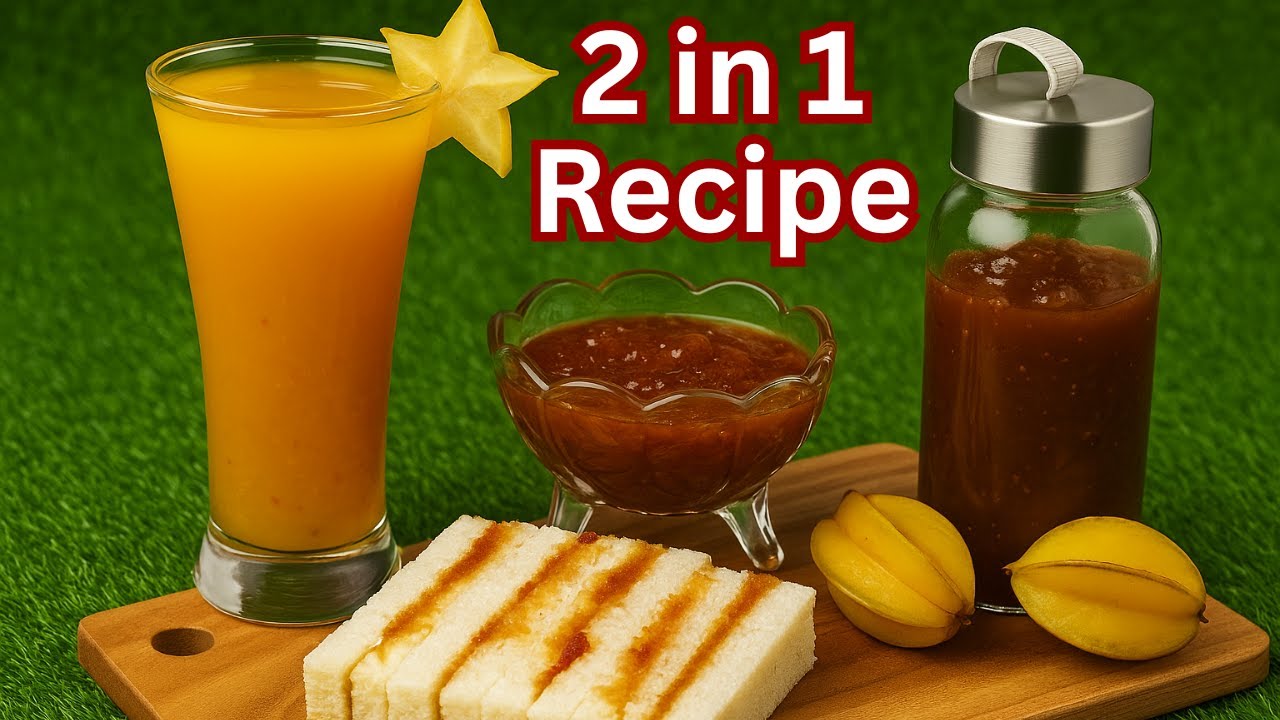 2-in-1 Starfruit Recipes | Refreshing Juice & Sweet Jam | Easy Cooking