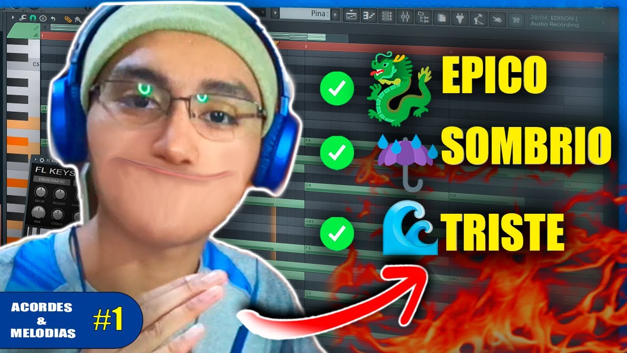 🤯🔥Aprende como crear Acordes y Melodias EPICAS, SOMBRIAS Y TRISTES en FL Studio 20 ✅🎶🎶🔥🔥