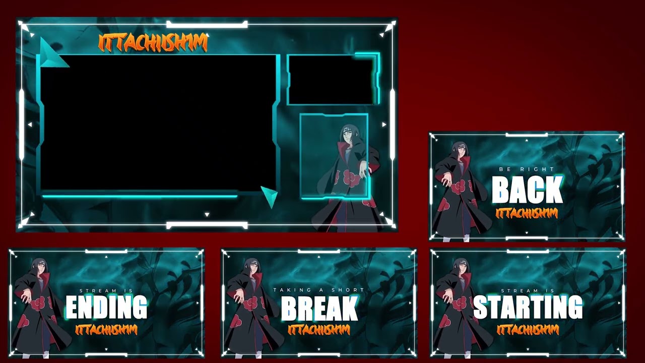 Anime Stream Overlay Pack ⚔️ | Ninja-Themed Twitch & YouTube Overlays