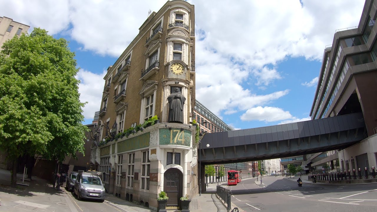 4K London Walk - Blackfriars to Chancery Lane Station / Binaural Audio