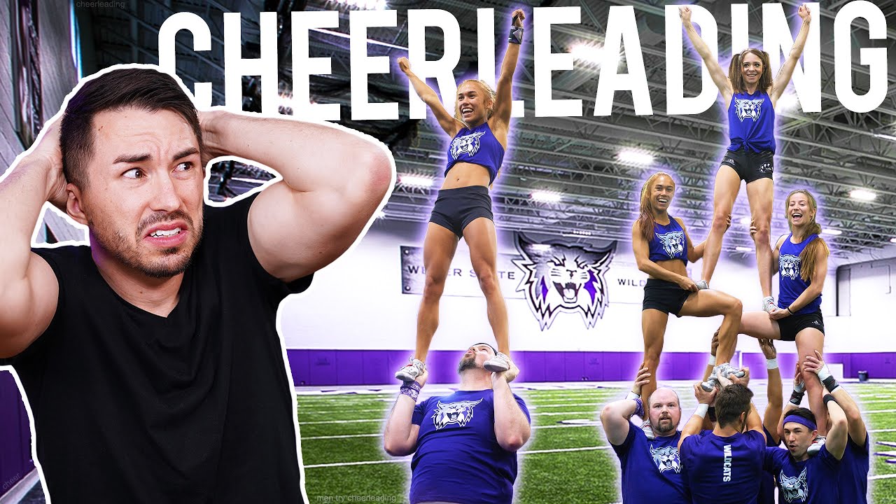 Men Try Cheerleading for the First Time with National Champions!