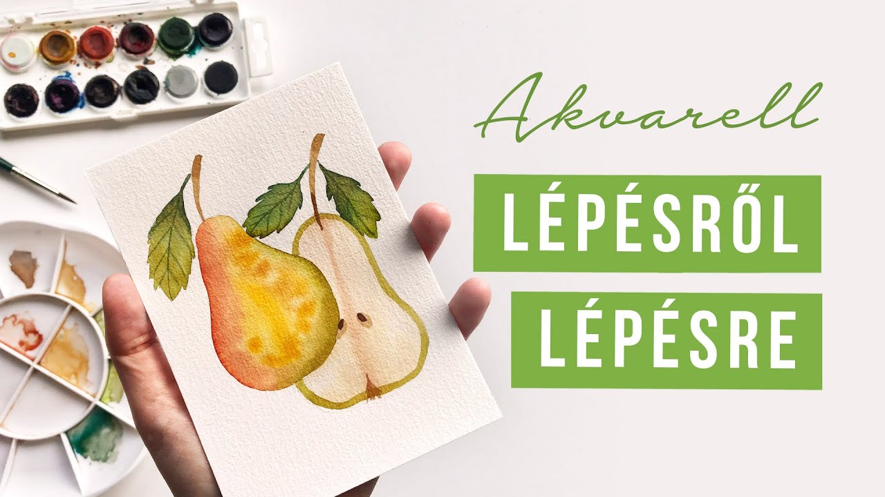 A LEGKÖNNYEBB VÍZFESTÉS TECHNIKÁK 5 | Hogyan fess körtét? | akvarell festés kezdőknek | Fess velem