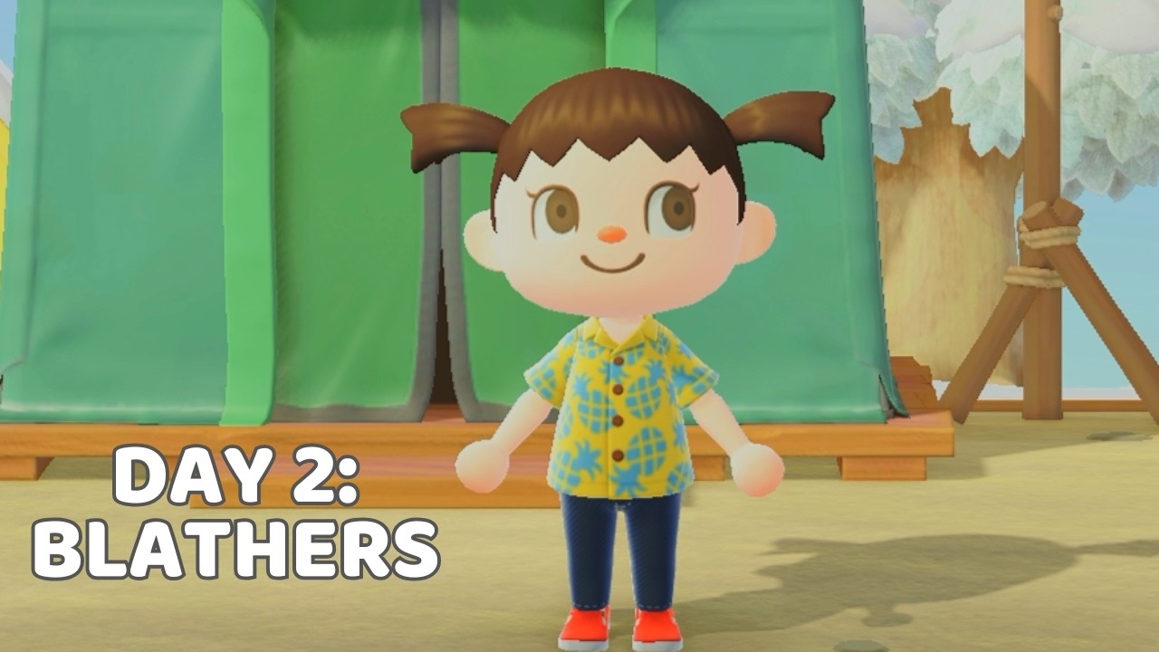 Day 2 on Our New Island 🌿 Blathers Moves In | Animal Crossing New Horizons