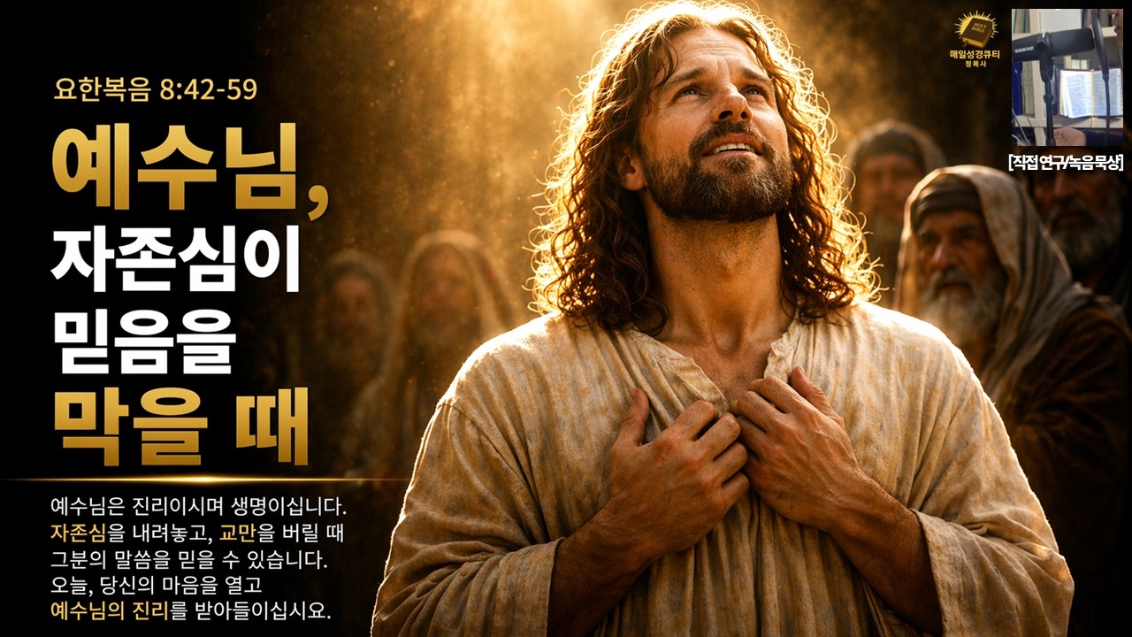 예수님, 자존심이 믿음을 막을 때 | 요한복음 8:42-59 | 매일성경큐티