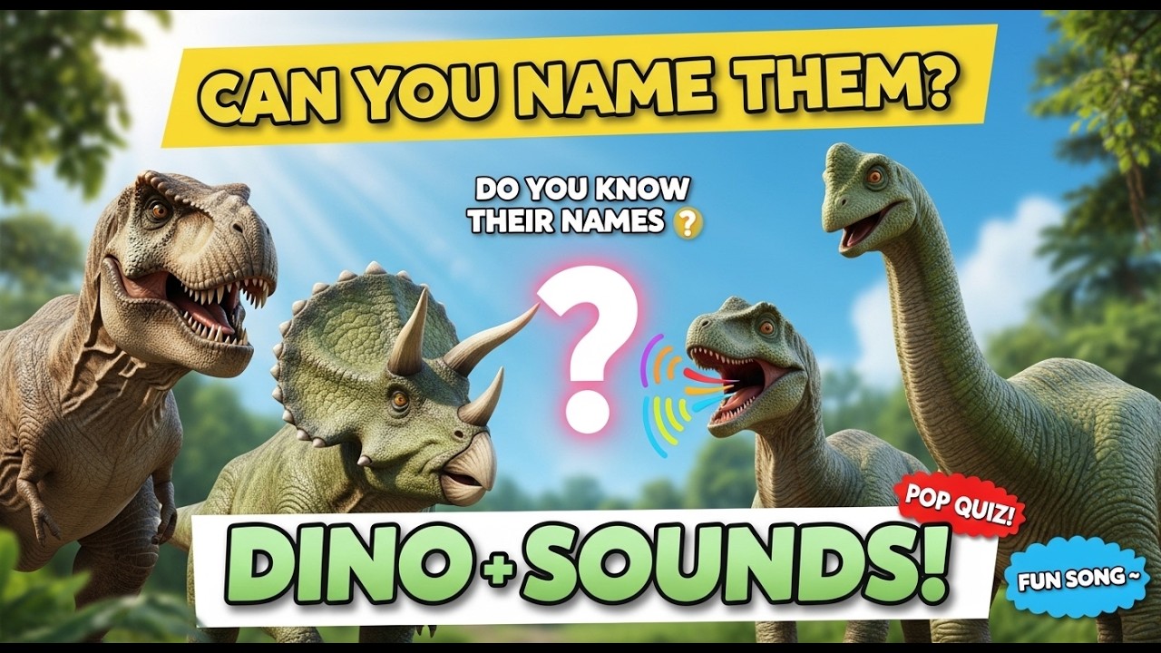 Learn Dinosaur Names & Sounds | Fun Kids Dinosaur Song