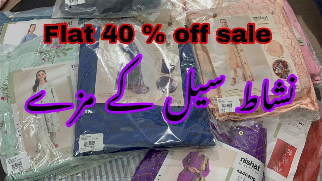 Nishat linen flat 40% off sale shopping haul