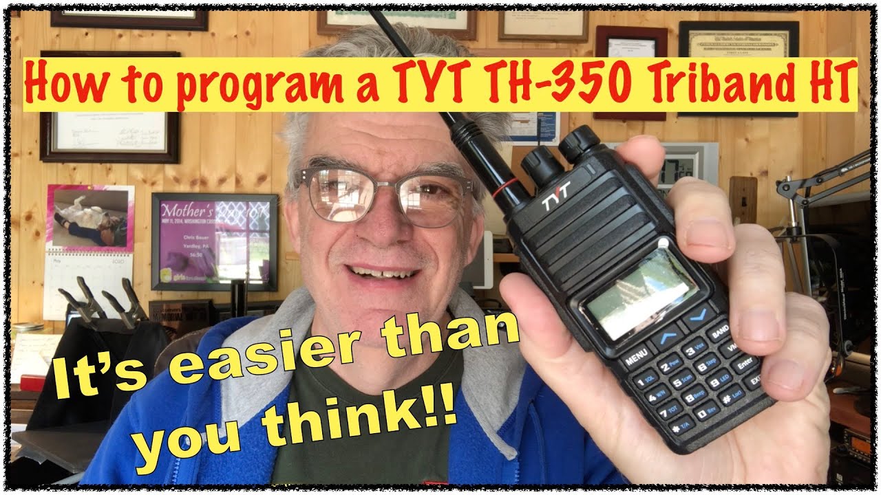 How to program a TYT TH-350 Triband Ham Radio HT -- It's easy!!