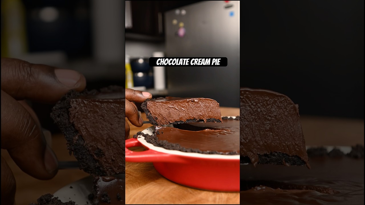Delicious Chocolate Cream Pie!! Full recipe in the description #easyrecipes #inspiredbydairy