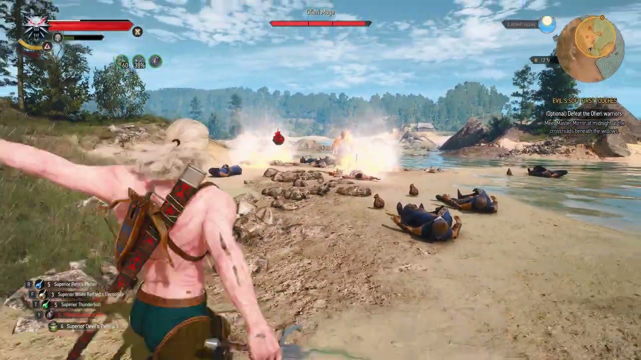 [4K] The Witcher 3 Death March easy way to kill Ofieri Mage