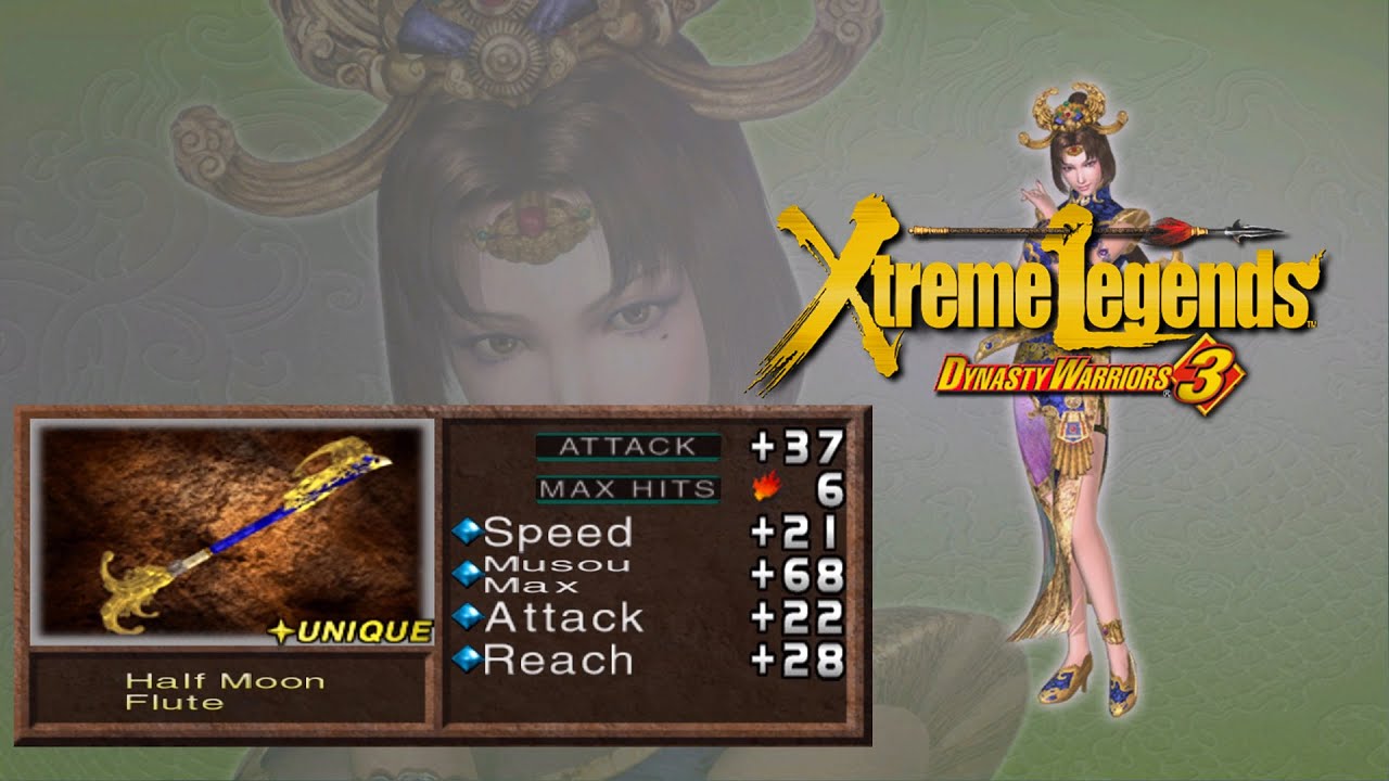 Dynasty Warriors 3 Xtreme Legends (100%): Zhen Ji &mdash; 5-е оружие | Полулунная флейта |