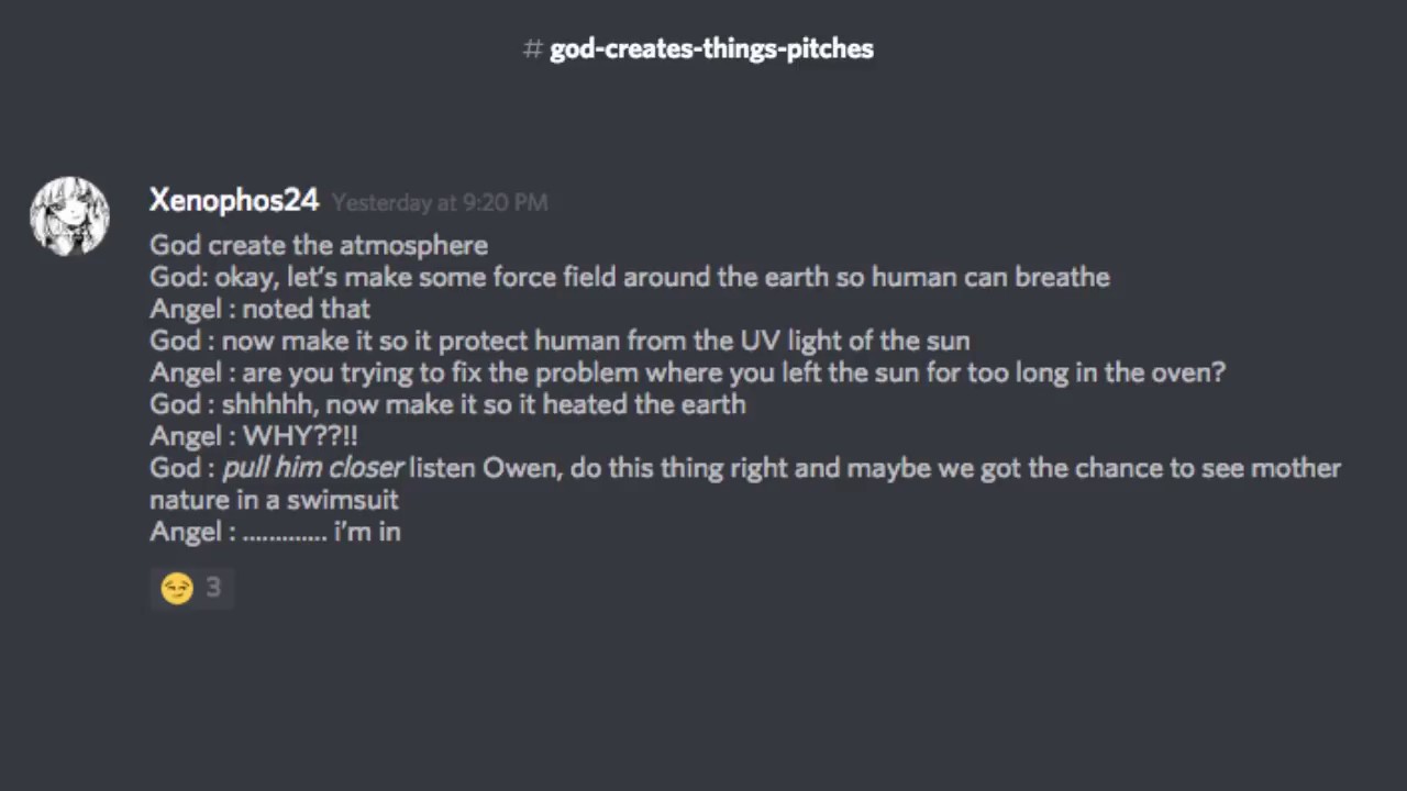 God Creates Things [Written By Discord]