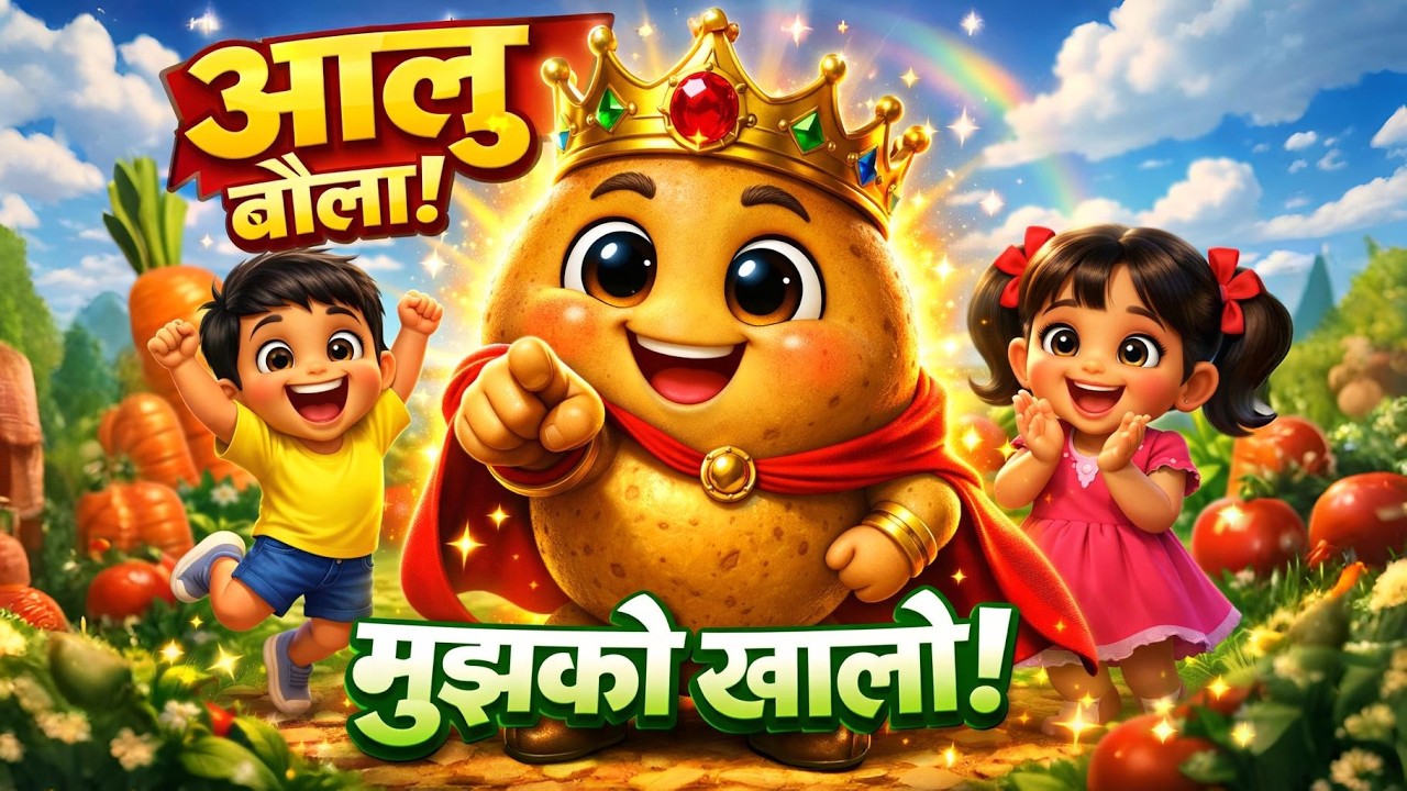 आलू बोला मुझको खालो 🥔 | Aloo Song for Kids | Hindi Nursery Rhymes