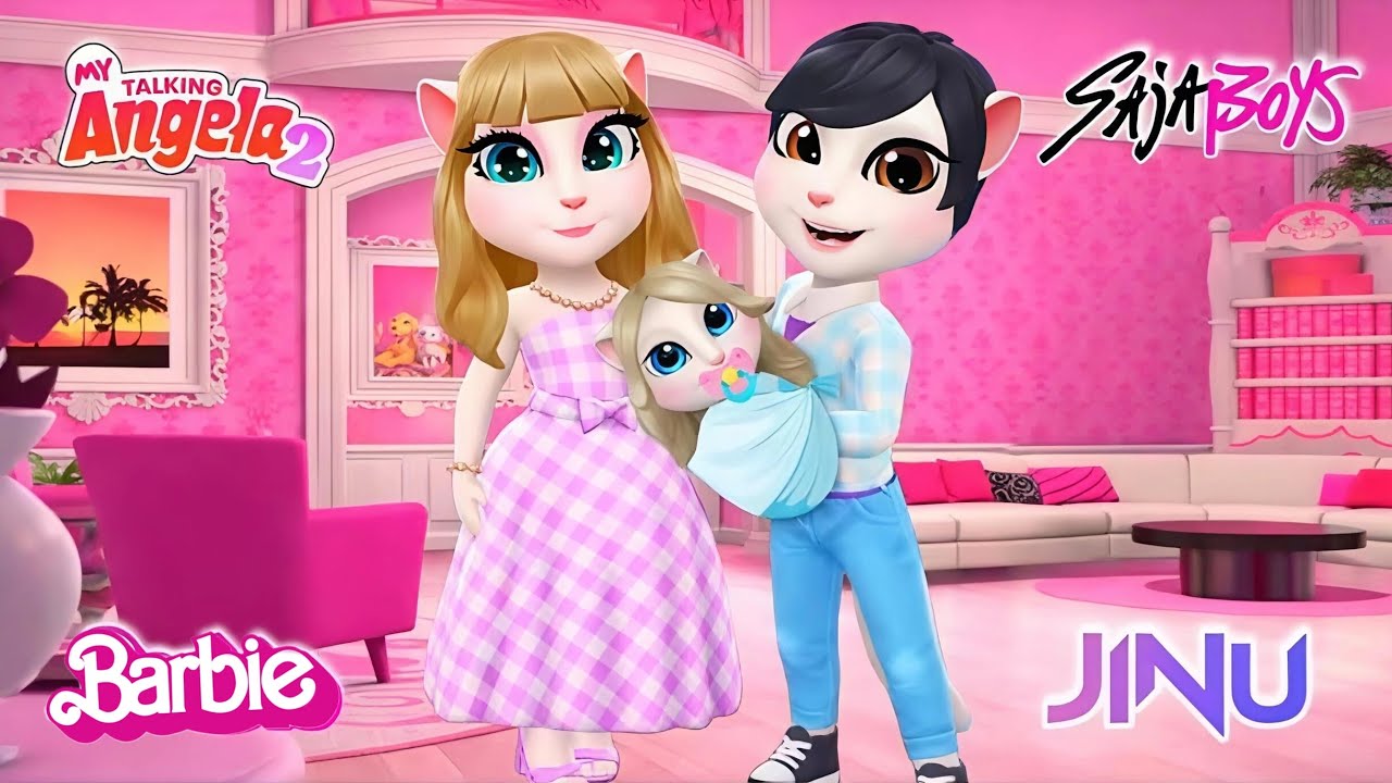 ✨💖 My Talking Angela 2 || Barbie With Jinu and his daughter | New Update 🥰 || Cosplay Makeover 🥰