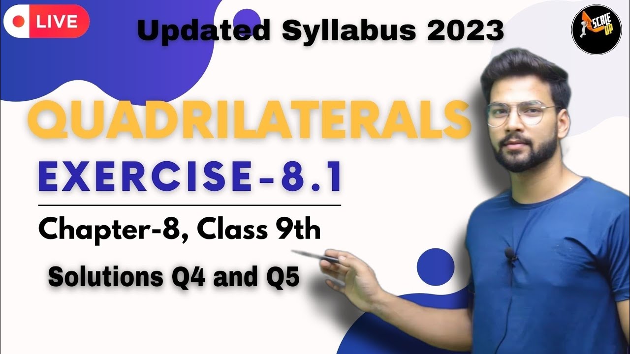 Exercise 8.1 solutions Q4, Q5 | Quadrilaterals | Chapter 8 | Class 9th | Maths Ncert |
