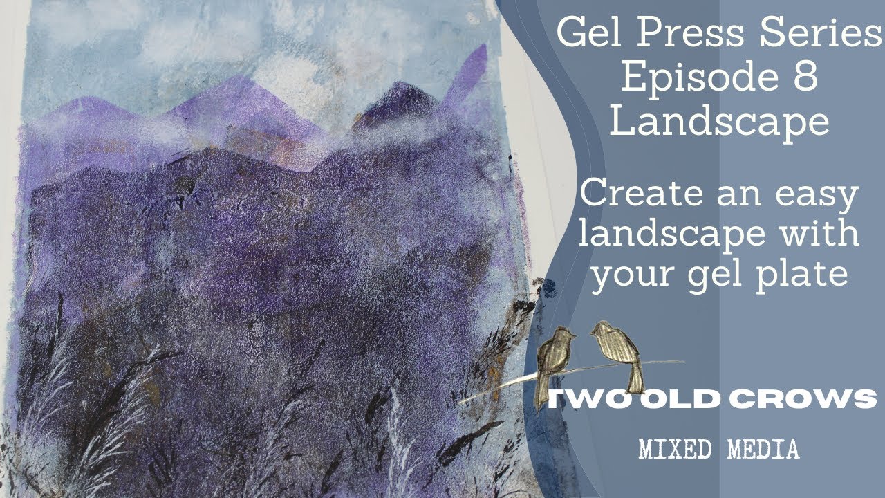 Gel Press Series Episode 8 - Create a Landscape utilizing your gel press | Gelli Plate Landscape