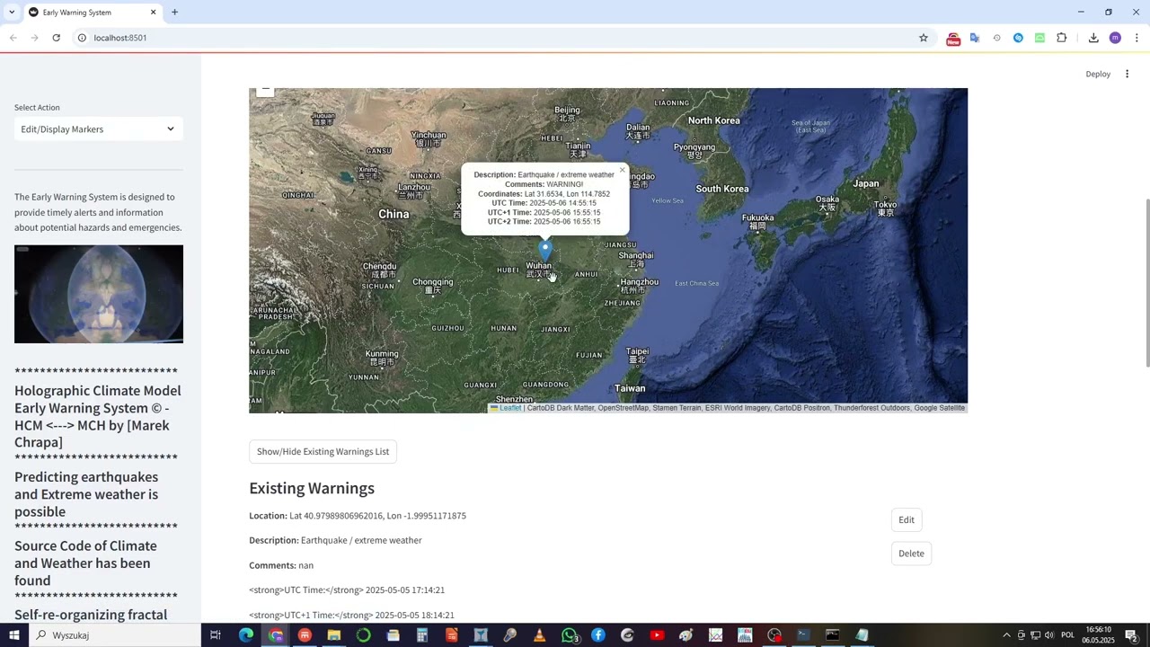 2025 05 06 16 55  Earthquake Extreme weather warning Holographic Climate model  China