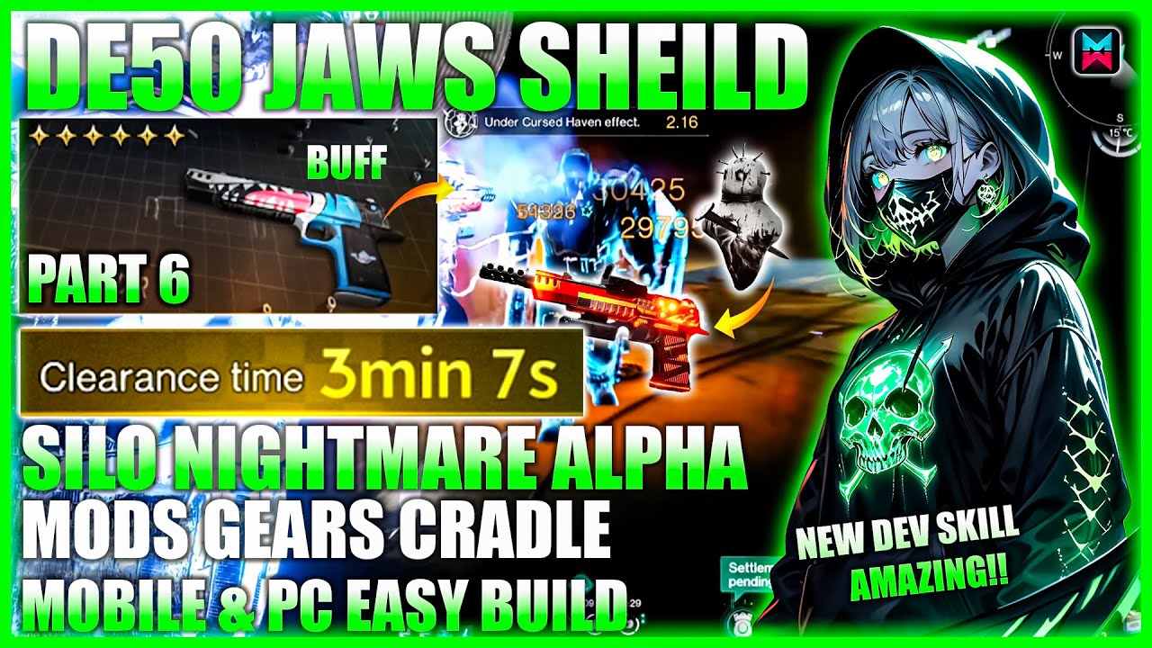 SOLO FAST RUN - NO HEAL NEW SKLL DE50 JAWS SILO NIGHTMARE ALPHA🥶BEST SHEILD BUILD GUIDE - ONCE HUMAN