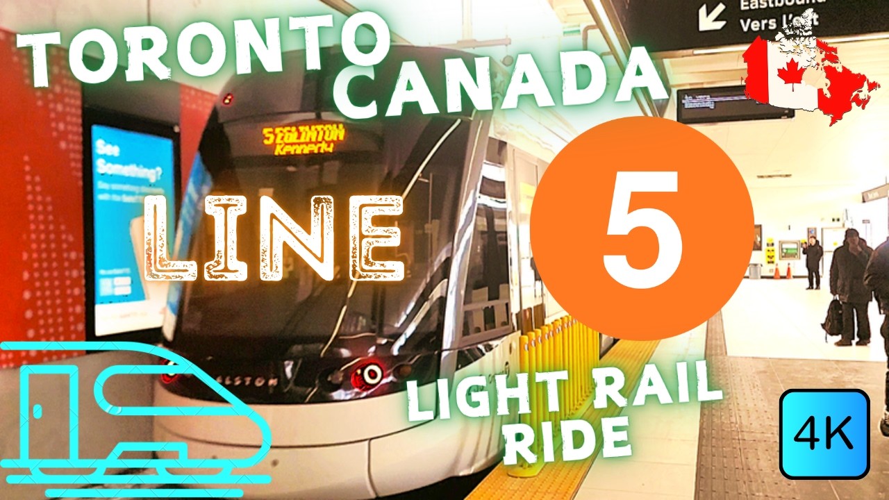 🚈 NEWLY OPENED EGLINTON CROSSTOWN LINE - TTC LINE 5 – TORONTO, CANADA - 4K RIDE