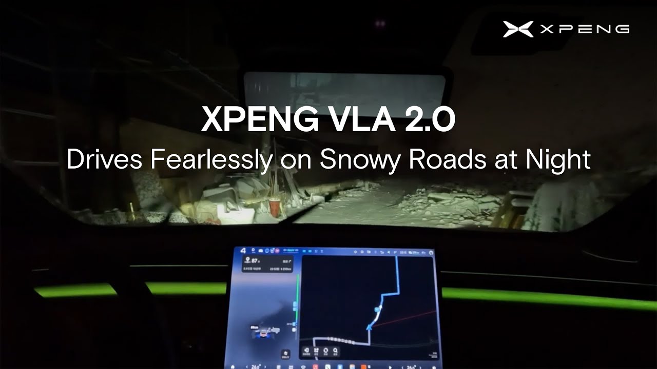 VLA 2.0 Drives Fearlessly on Snowy Roads at Night