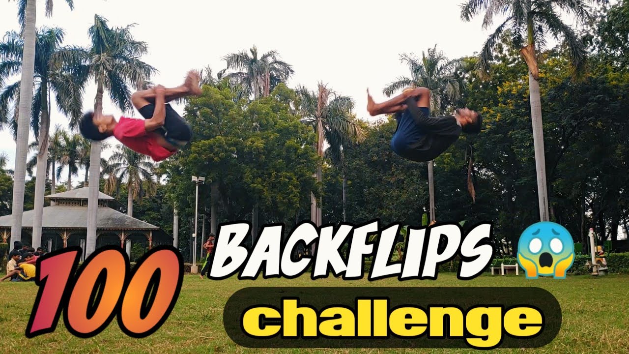 100 Backflips Challenge in just Half Hour 🔥