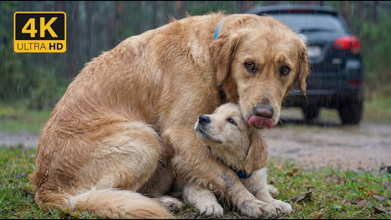 Kind Man Rescues Golden Retriever