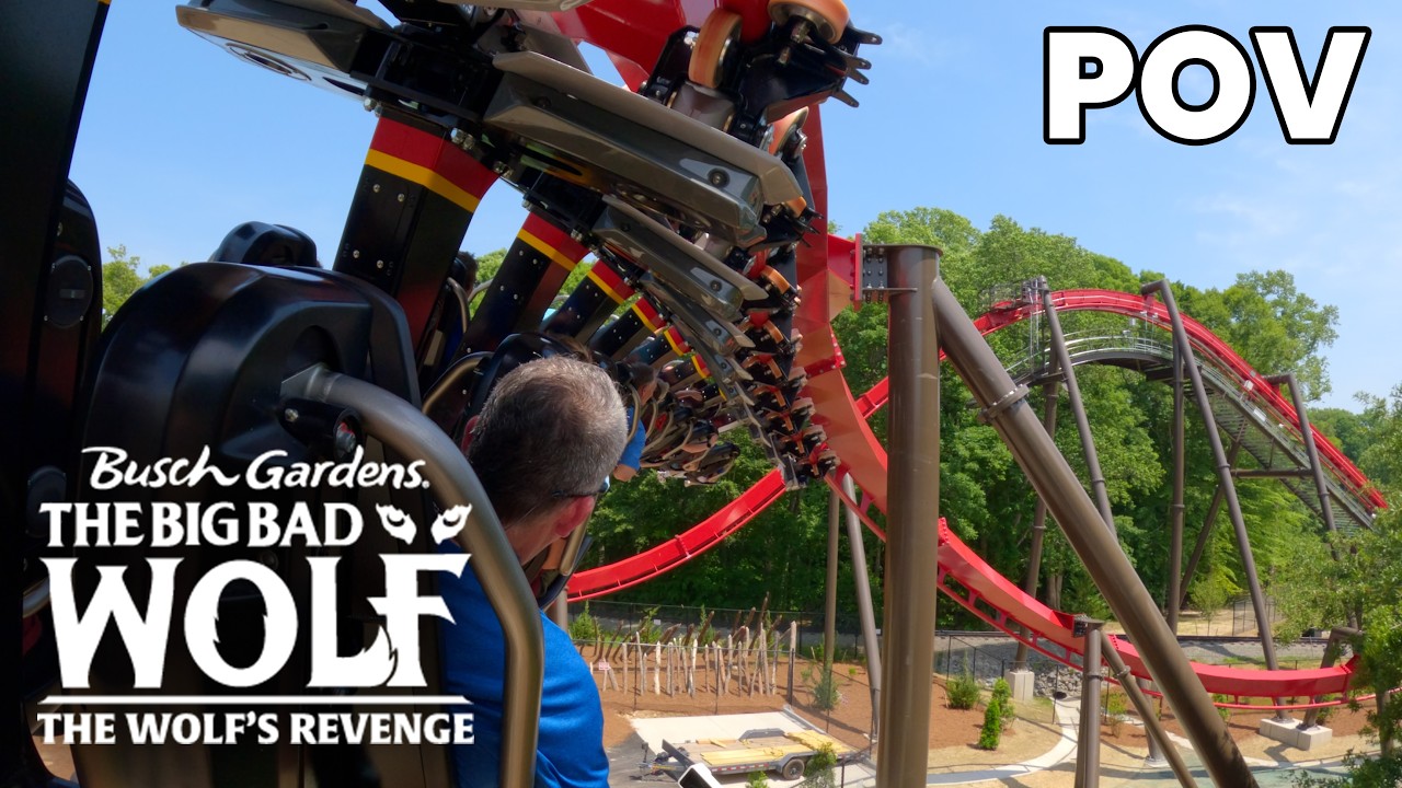 The Big Bad Wolf The Wolf's Revenge Back Row POV Busch Gardens Williamsburg