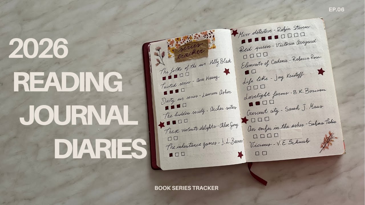 2026 READING JOURNAL DIARIES EP.06📚\\ BOOK SERIES TRACKER ✍🏻 \\ journal with me