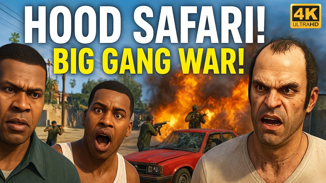 Hood Safari Mission &ndash; Franklin, Lamar Aur Trevor Ka Sabse Dangerous Shootout! 🔥