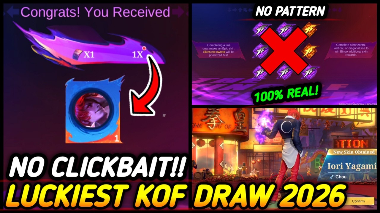 I GOT KOF IORI WITHOUT BINGO (💯 REAL 😱) !! LUCKIEST KOF SKIN DRAW 2026 - MLBB