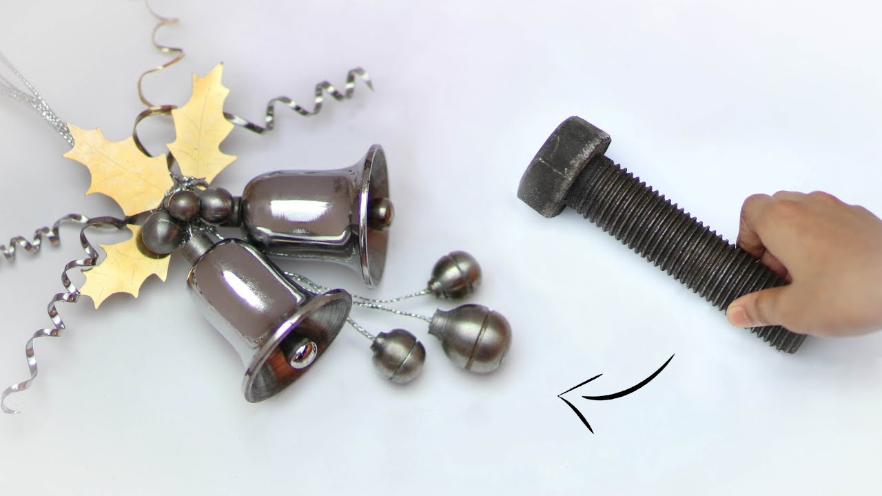 Turning Hex Bolts and Nuts into  Christmas Bells with Random Tools.