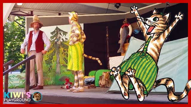 Pettson Tältar - Teater med Pettson och Findus i Hembygdsparken Ängelholm, Ballongteatern.