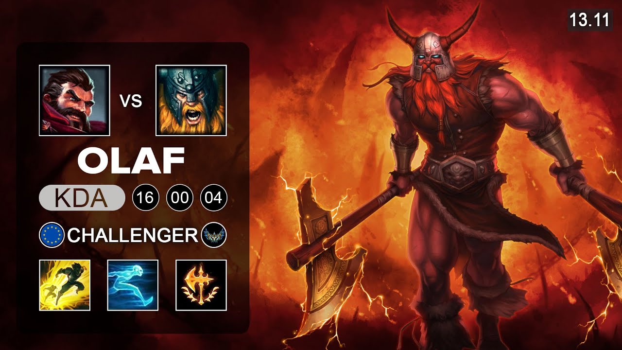 Olaf vs Graves Top - EUW Challenger - Patch 13.11 Season 13