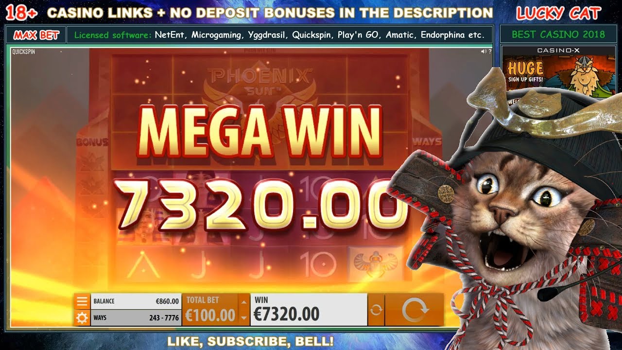 Phoenix Sun (Quickspin) Casino Slot - GOOD BONUS MEGA BIG WIN - MAX BET 100&euro;